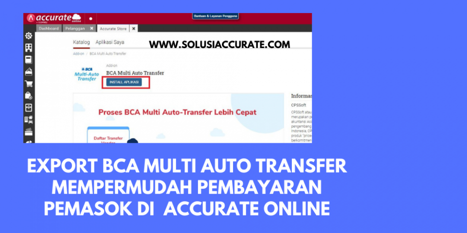 Export BCA Multi Auto Transfer
