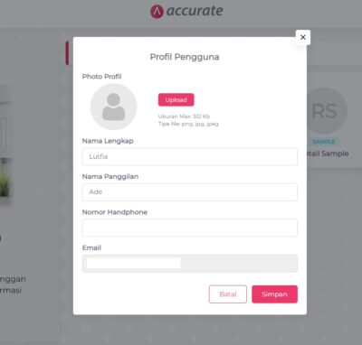 Profile Pengguna Accurate Online