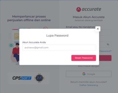 Cara Reset Password Akun