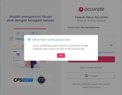 Cara Reset Password Akun